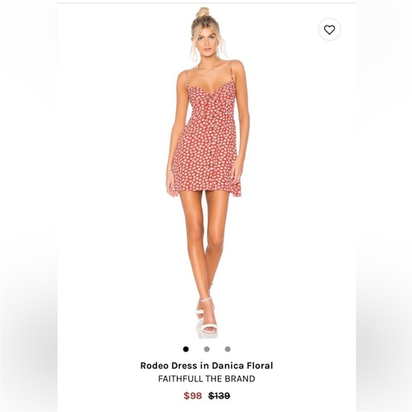 Faithfull The Brand Floral Red Mini Dress - Picture 3 of 13